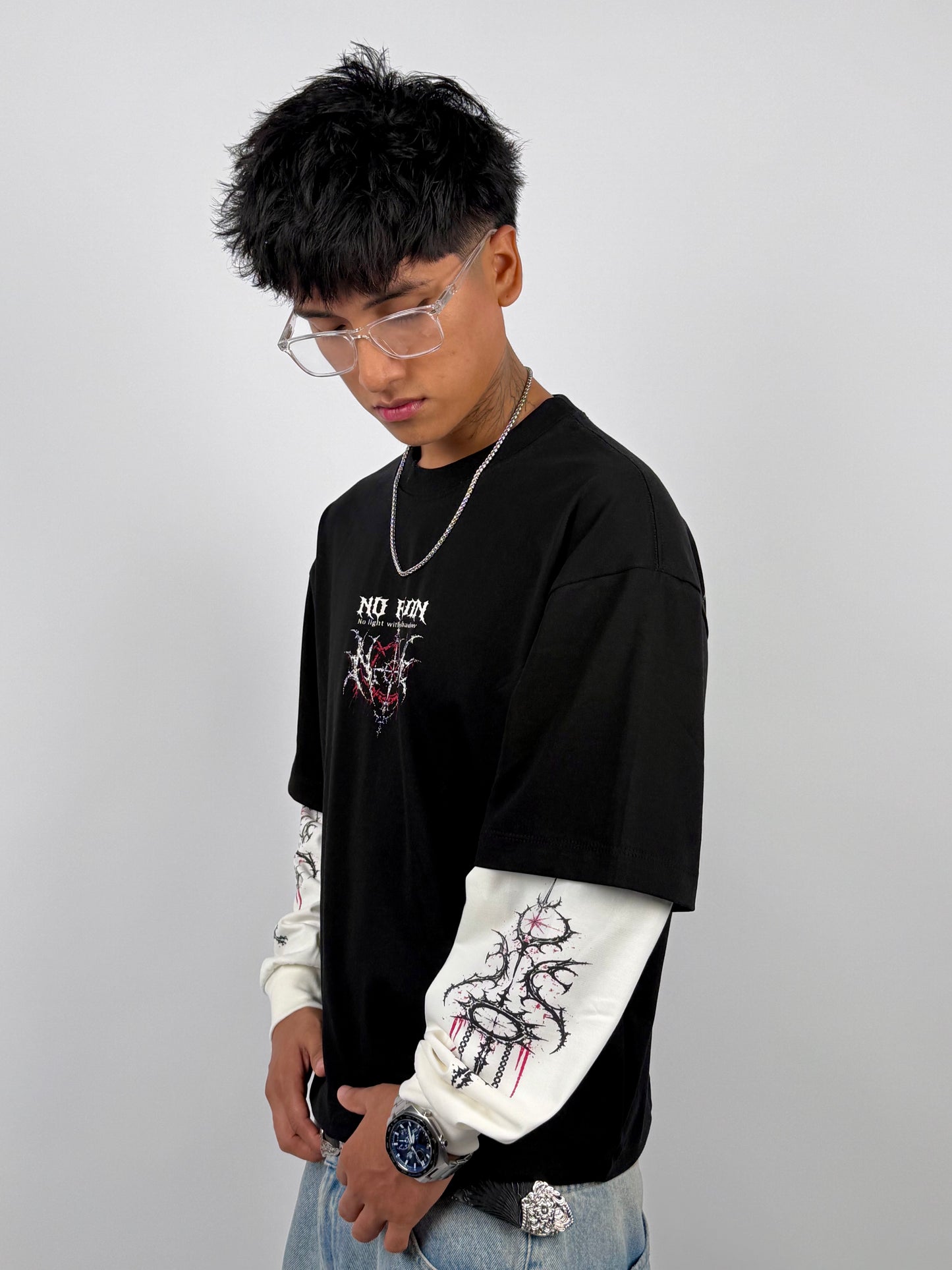 Manga larga Negro Demon V2